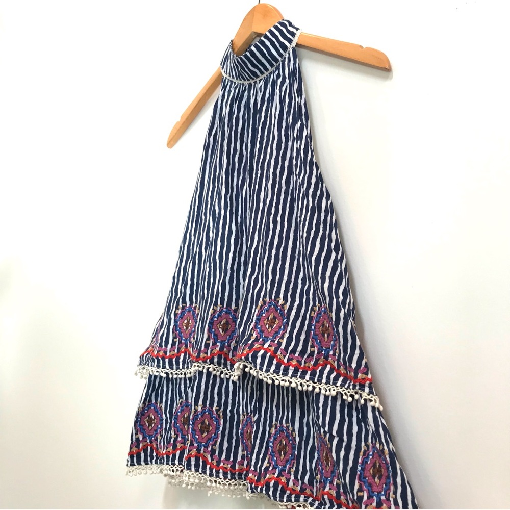 Anthropologie THML Embroidered Two Tiered Tank Blouse (Sm)